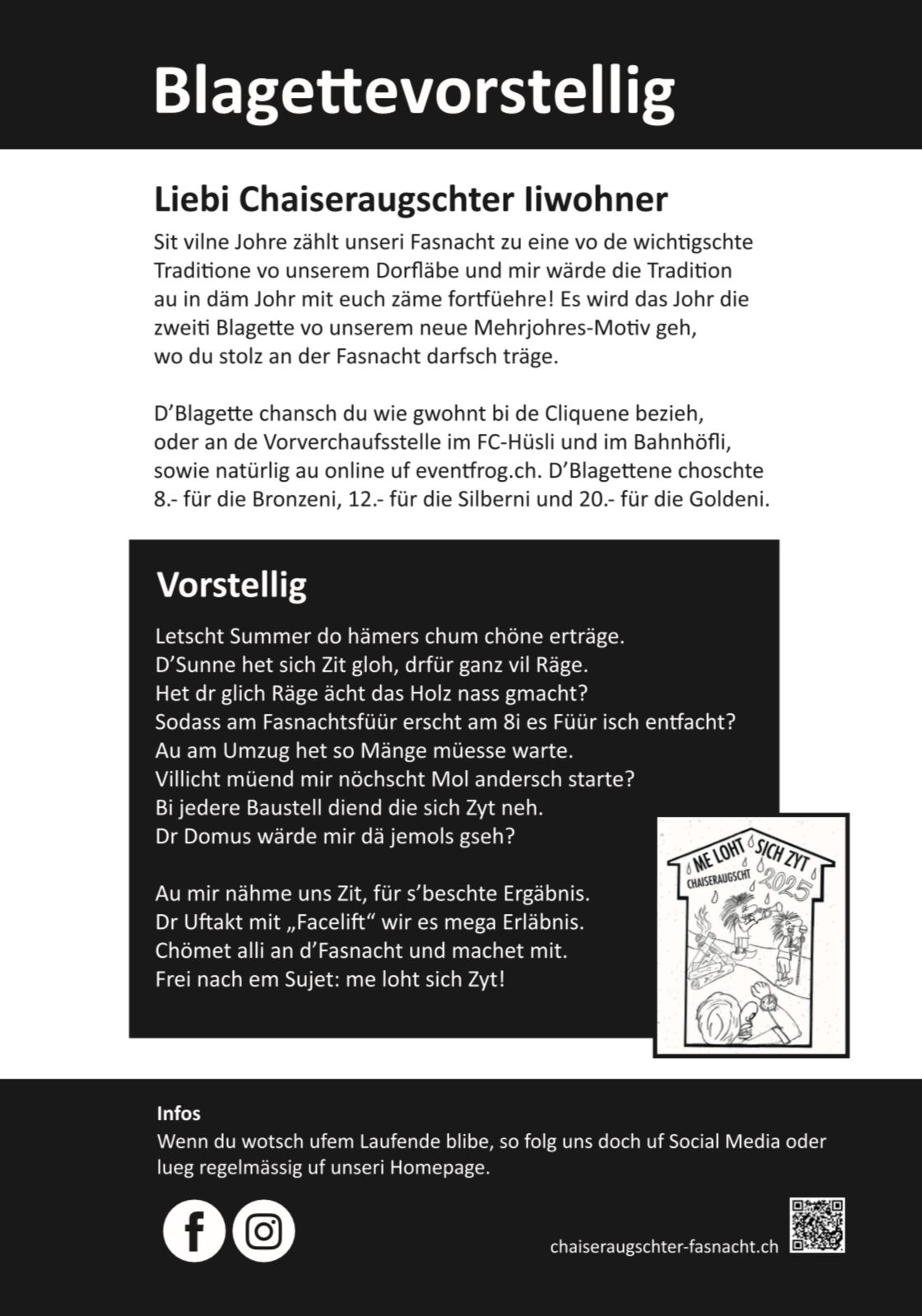 Blaggettevorstellig